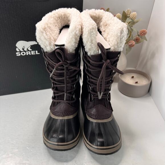 Sorel Joan of Arctic Suede Waterproof Boots New Cinder/Wet Sand Women 6.5 NWB - Picture 5 of 10